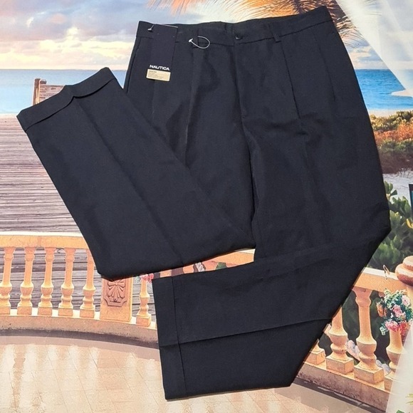 Nautica Pleated Pants Trousers Size 36x30 NWT - Picture 1 of 5